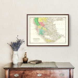 Vintage Map of Greece 1831