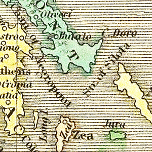 Vintage Map of Greece 1831