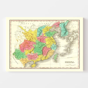 Vintage Map of China 1831