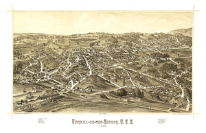 Vintage Map of Fishkill, New York 1886