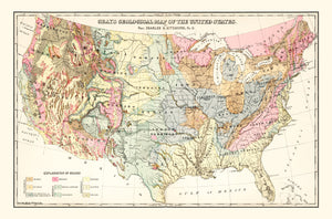 Geological Map of the United States 1882