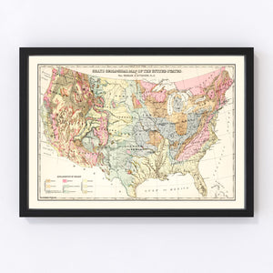 Geological Map of the United States 1882
