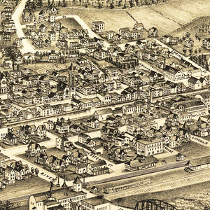 Vintage Map of Fort Plain, New York 1891