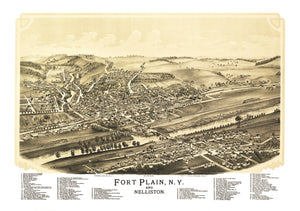 Vintage Map of Fort Plain, New York 1891