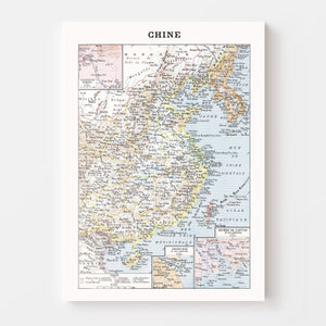 Vintage Map of China 1900
