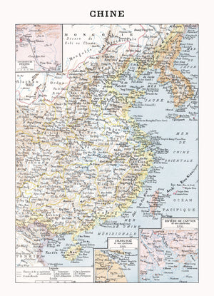 Vintage Map of China 1900