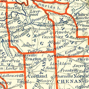 Vintage Map of New York 1846
