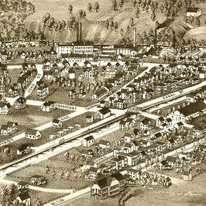 Vintage Map of Frankfort, New York 1887