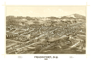Vintage Map of Frankfort, New York 1887