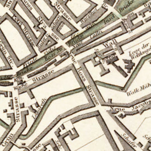 Vintage Map of Berlin, Germany 1833