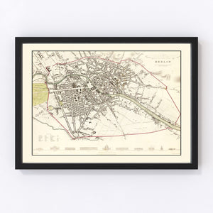 Vintage Map of Berlin, Germany 1833
