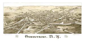 Vintage Map of Gouverneur, New York 1885