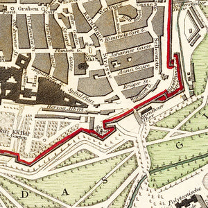 Vintage Map of Vienna, Austria 1833