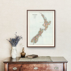 Vintage Map of New Zealand 1904