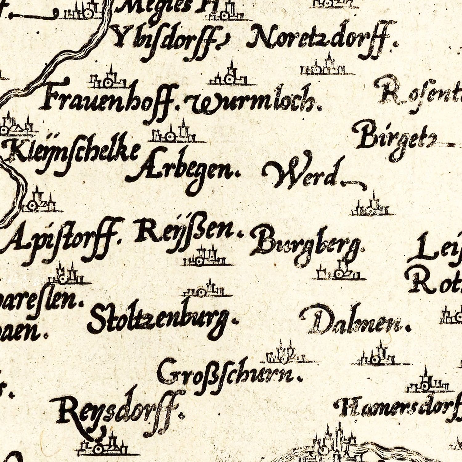Vintage Map of Transylvania 1665