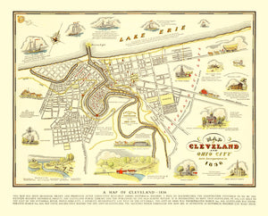 Vintage Map of Cleveland, Ohio 1937