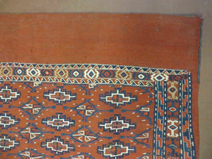 2'8" X 4' Antique Handmade Tribal Wool Rug Pillow Case Yamud Flat Weave Diamond