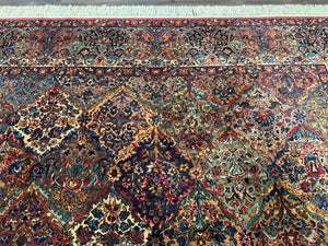 8.8 x 12 Karastan Multicolor Kirman Rug #717 - Vintage Wool Carpet