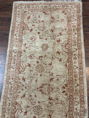 Peshawar Runner Rug 3 x 9.7, Pakistani Oriental Runner Rug, Vintage Rug for Modern Home, Runner for Hallway or Kitchen, Oushak Runner