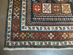 3' 7" X 14' Antique Handmade Caucasian Wool Rug Carpet Nice