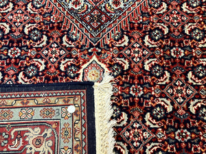 Indo Persian Bijar Rug 6x9, Hand Knotted Wool Carpet