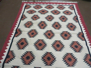5' X 8' Hand Woven Wool Rug Contemporary Kilim Dhurrie Modern Oriental Area Rug