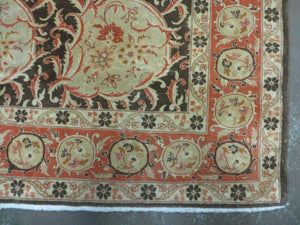 6' X 8' Vintage Handmade Pakistan Floral Oriental Wool Rug Details Organic Nice