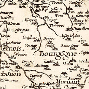 Vintage Map of France 1570