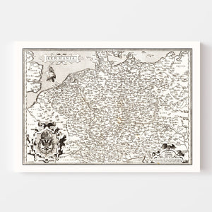 Vintage Map of Germania 1570