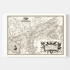 Vintage Map of Germany 1570