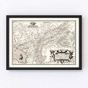 Vintage Map of Germany 1570