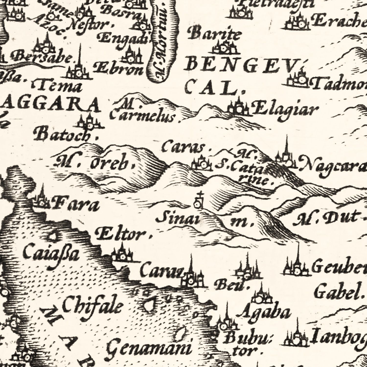 Vintage Map of Turkish Empire, 1570