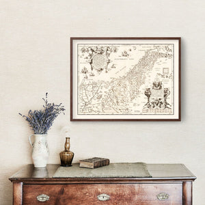 Vintage Map of The Holy Lands, 1570