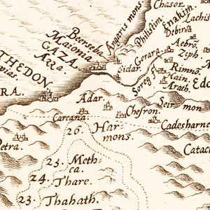 Vintage Map of The Holy Lands, 1570