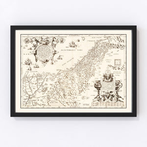 Vintage Map of The Holy Lands, 1570