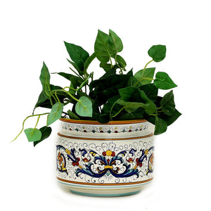 RICCO DERUTA DELUXE: Cylindrical Cover Pot Ricco Deruta Design - Cachepot Planter (Small)