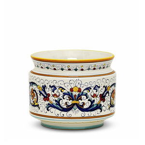 RICCO DERUTA DELUXE: Cylindrical Cover Pot Ricco Deruta Design - Cachepot Planter (Small)