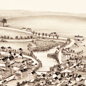 Vintage Map of Hagamans Mills, New York 1890