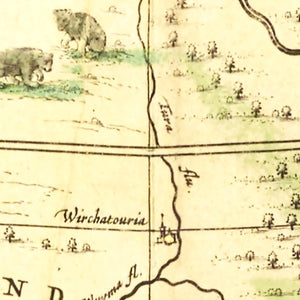 Vintage Map of Russia 1665