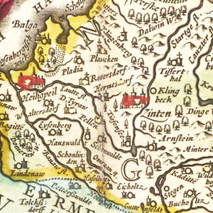 Vintage Map of Prussia 1665