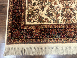 Karastan Rug 5.9 x 9, Ivory Sarouk #760, Wool Pile, Original 700 Series, Vintage