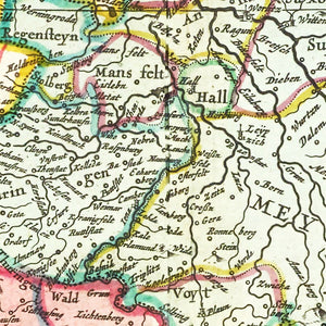 Vintage Map of Germany 1665