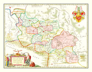 Vintage Map of Silesia 1665