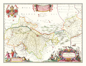 Vintage Map of Breslau (Wroclaw), Poland 1665