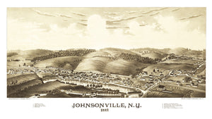 Vintage Map of Johnsonville, New York 1887