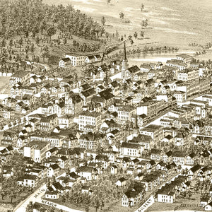 Vintage Map of Johnstown, New York 1888