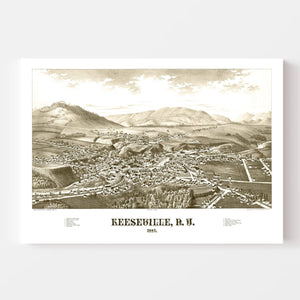 Vintage Map of Keeseville, New York 1887