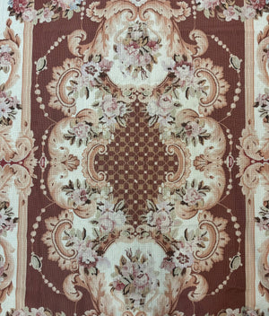 Vintage Needlepoint Rug 6x9, Aubusson Rug, Flatweave Wool Elegant Carpet, Medium Size, French European Design