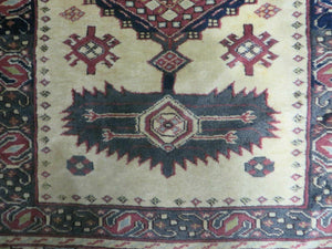 3' X 4' Vintage Handmade Turkish Geometric Oriental Wool Rug Nice