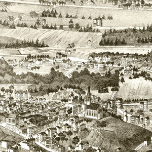Vintage Map of Kingston, New York 1875